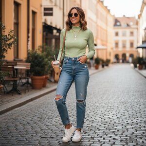 C/meo Collective RAPIDITY LS TOP Lime NWT